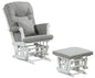 Angel Line Monterey Glider & Ottoman, Grey Finish - Grey Cushion