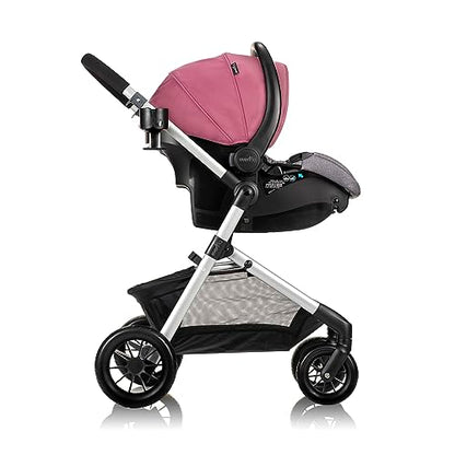 Evenflo Pivot Modular Travel System with LiteMax Infant Car Seat with Anti-Rebound Bar (Desert Tan)