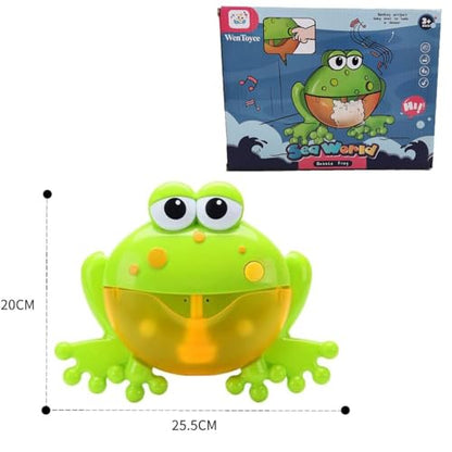 Bear Bubble Maker for Bath, Foam Blower Bubbling Making Machine, Nursery Rhyme Musical Bathtub Toy for Baby Kids Happy Bath
