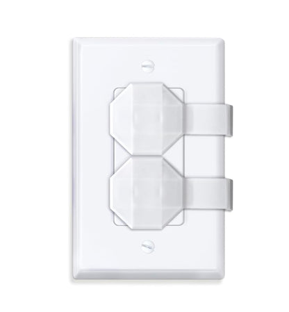 Socket Sitter: Always Connected, Never Lost! No Choking Hazard! Child Safety Cover, Electrical Outlet Cover, Plug Protector, Socket Protector (Pack of 6, Covers 12 outlets) (Blissful Blue)