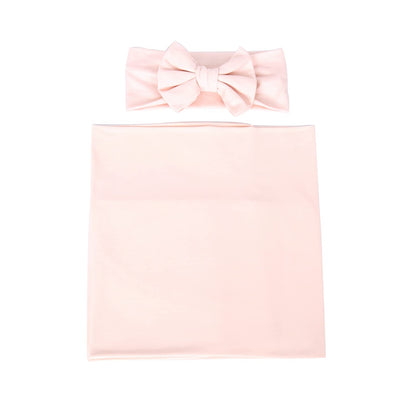 Galabloomer Newborn Receiving Blanket Headband Set Baby Flower Swaddle (vintage flower)