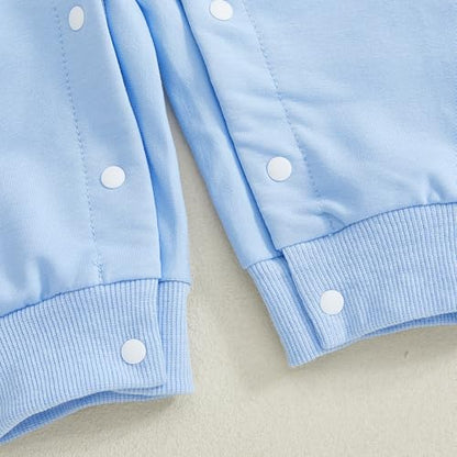 GOOCHEER First Birthday Baby Boy Outfit Fall 1 Cake Embroidery Ruffle Long Sleeve Romper Jumpsuit Cake Smash Clothes