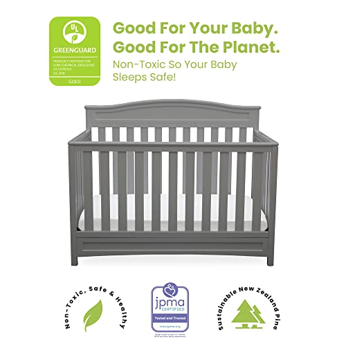 Delta Children Emery 4-in-1 Convertible Baby Crib - Greenguard Gold Certified, White