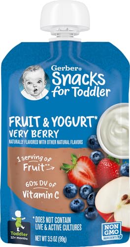 Gerber Baby Food Toddler Apple Pear Peach, 3.5 Oz Pouch