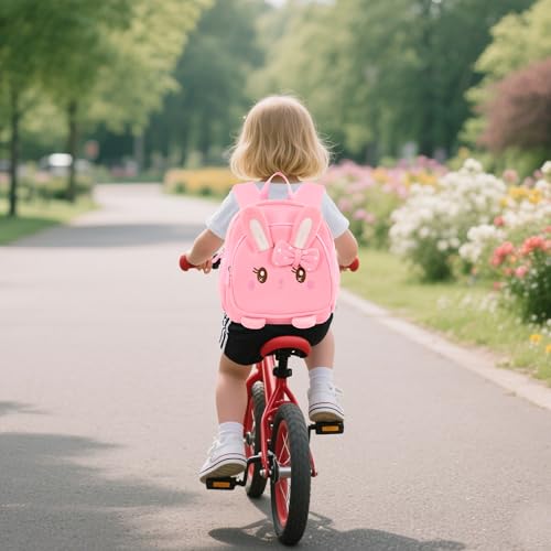 Toddler Backpacks for Boys Girls 2-4 Cute 3D Kids Duck Schoolbag with Baby Leash for Small Preschool Kindergarten Bookbag Cartoon Mini Travel Bags 10inch (Yellow)