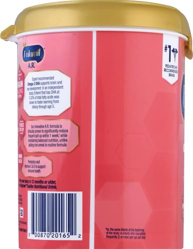 Enfamil A.R. Baby Formula, Added Rice Starch Formula to Reduce Reflux & Spit-Up, DHA for Brain Development, Probiotics to Support Digestive & Immune Health, Baby Milk, 19.5 Oz