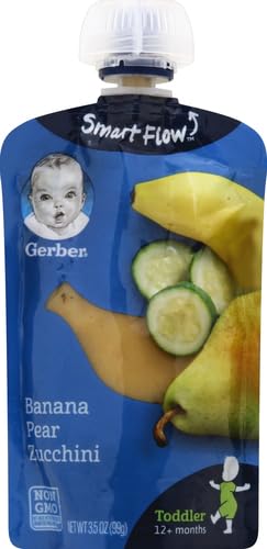 Gerber Baby Food Toddler Apple Pear Peach, 3.5 Oz Pouch