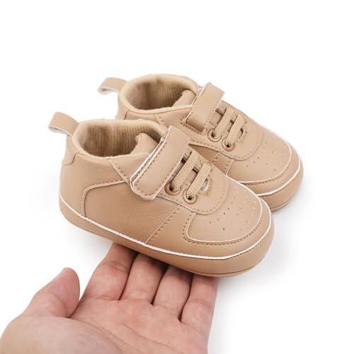 Clowora Unsex Baby Shoes Boys Girls Infant Sneakers Non-Slip Soft Rubber Sole Toddler Crib First Walker Lightweight Shoes