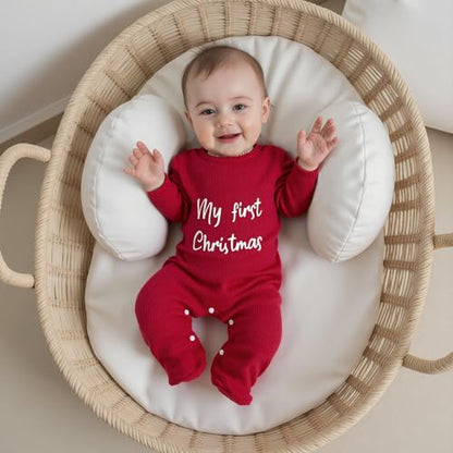 Kuriozud My First Halloween Baby Girl Boy Outfit Newborn Pumpkin Jumpsuit Romper Halloween Footie Pajamas Coming Home Outfit