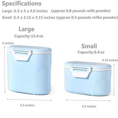 Travel Infant Formula Dispenser Box with Scoop, Portable Baby Dry Milk Powder Food Container with Spoon Airtight Storage Easy go Parents Choice Sealed Flour Case,Pink