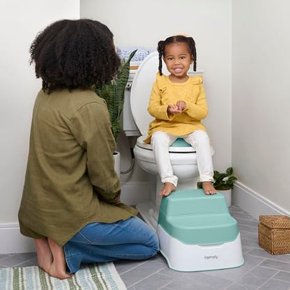 Ingenuity Prepare to Potty 3-in-1 System - Potty Training Toilet, Topper, Step Stool, Easy Setup, Pink, for Toddlers 18 Months+