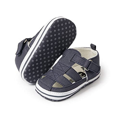 Meckior Baby Infant Boy Girl Sandals Newborn Non-Slip Soft Rubber Sole Sandals for Baby Boys Open-Toe Outdoor Casual Summer First Walkers Shoes