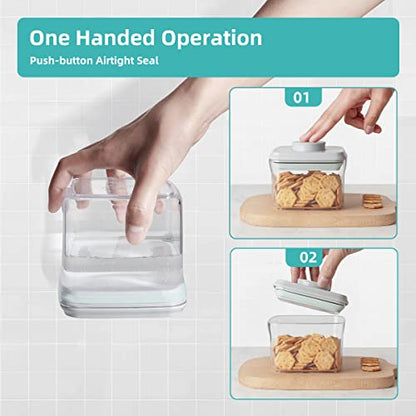 Ankou Formula Container - 1700ml Airtight Formula Dispenser One Button Handy Milk Powder Container BPA-Free Storage Containers with Scoop and Scraper Transparent 730g