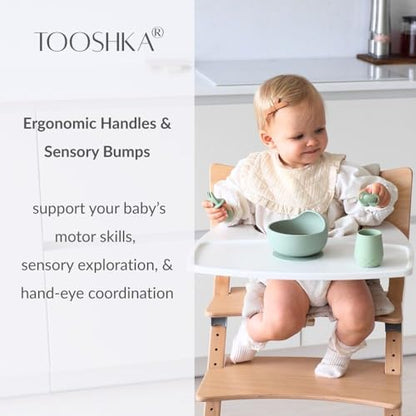 Tooshka® | Set of Four Tiny Cups | Baby-Led Weaning Essentials for Toddlers 6+ Months of Age | BPA, Lead, & Phthalate Free