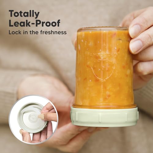 KeaBabies 4pk 8oz & 4pk 4oz Glass Baby Food Containers with Lids - Leak-Proof,Microwavable Small Glass Jars,Baby Purees & Toddler Snack Storage Containers,BPA-Free,Dishwasher & Freezer Safe(Musk Dusk)
