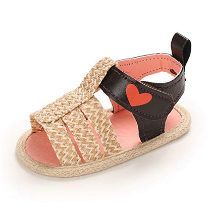myppgg Baby Boys Girls Summer Sandals Non-Slip Soft Sole Infant Slippers Cotton Crib Shoes for Toddler First Walkers