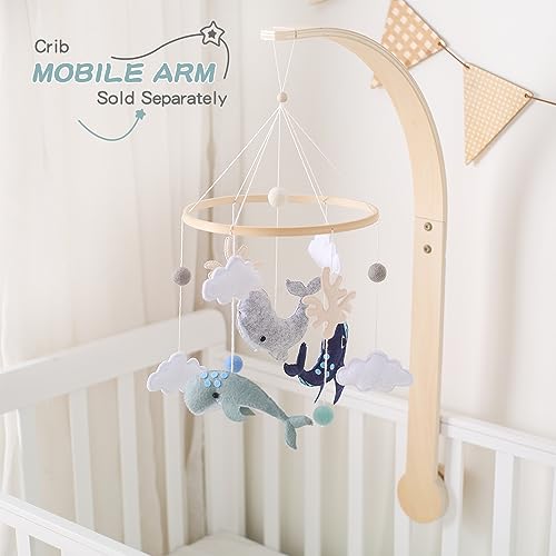 EERKEOD Baby Crib Mobile Bear Nursery Mobile for Boys Girls Teddy Velvet Mobile Nursery Decor for Infant Bedroom Hanging Baby Mobile for Bassinet Newborn Baby Gift（Brown Bear）