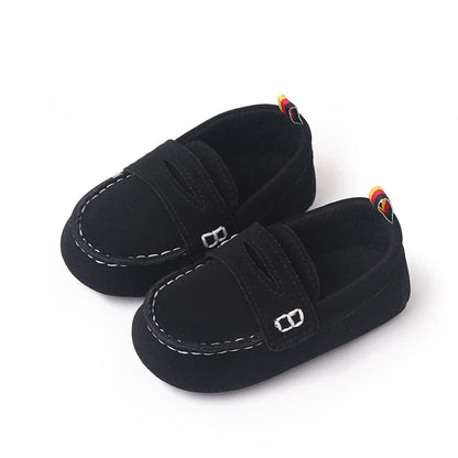 LONSOEN Baby Girls Boys Loafers Prewalker Dress Crib Shoes