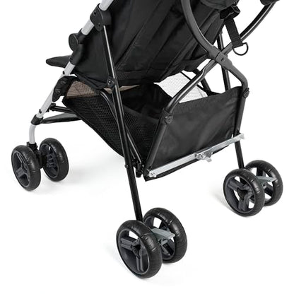 Summer by Ingenuity 3D Mini Convenience Stroller – Lightweight Stroller with Compact Fold, Multi-Position Recline, Canopy with Pop Out Sun Visor and More – Umbrella Stroller for Travel, Pink