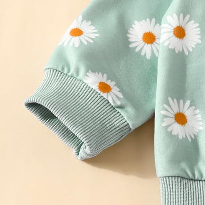AMAWMW Infant Baby Girl Clothes Long Sleeve Loose Sweatshirts Pockets Pants Headband Outfits Fall Winter Spring Gift