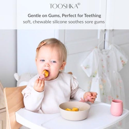 Tooshka® | Set of Four Tiny Cups | Baby-Led Weaning Essentials for Toddlers 6+ Months of Age | BPA, Lead, & Phthalate Free