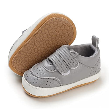 E-FAK Baby Shoes Boys Girls Infant Sneakers Non-Slip Rubber Sole Toddler Crib First Walker Shoes
