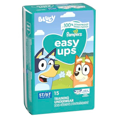 Pampers Training Pants - Easy Ups Boys & Girls Bluey - Size 4T-5T, 104 Count, Children's Potty Underwear (Packaging May Vary)