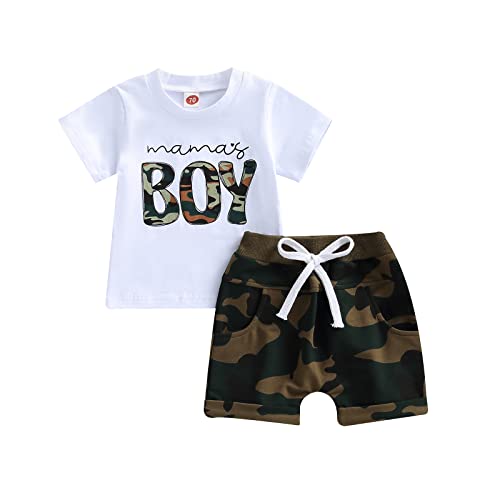 Toddler Baby Boy Summer Clothes Funny Pattren Letter Short Sleeve T Shirt with Shorts 2 Peices Outfits
