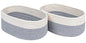 CubesLand Off White Small Storage Baskets for Shelves, Closet Organization Storage Bins Empty Gift Basket Baby Nursery Woven Baskets for Organizing, Rectangular Clothes Closet Shelves Baskets 3 Packs
