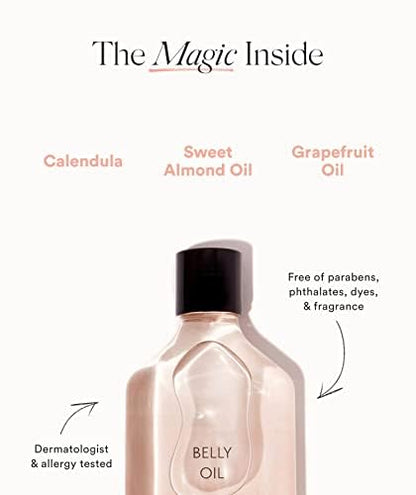 HATCH Belly Oil Mini Me - 1oz Quick-Drying Belly Oil - Vegan & Plant Based Nutrient Rich - Supports Skin Throughout Pregnancy
