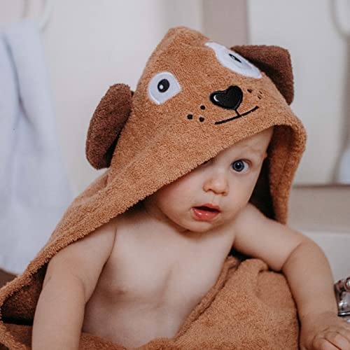 Hooded Baby Towel for Kids 2-8 | Large 100% Cotton Baby Towel for Girls | Cute Flower Bath Towels for Babies and Toddlers with Pink Petals