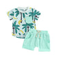 Toddler Baby Boy Summer Clothes Funny Pattren Letter Short Sleeve T Shirt with Shorts 2 Peices Outfits