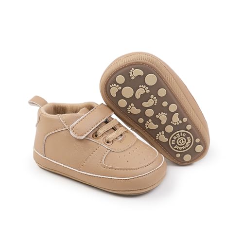 Clowora Unsex Baby Shoes Boys Girls Infant Sneakers Non-Slip Soft Rubber Sole Toddler Crib First Walker Lightweight Shoes