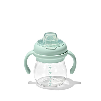 OXO Tot Transitions Soft Spout Sippy Cup with Removable Handles - 6 oz. - Blossom