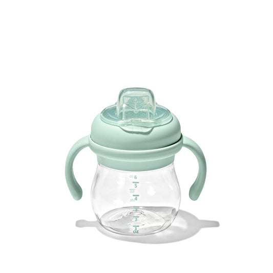 OXO Tot Transitions Soft Spout Sippy Cup with Removable Handles - 6 oz. - Blossom