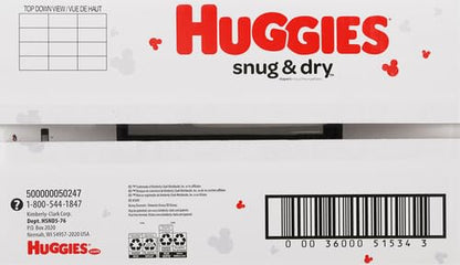 Huggies Size 1 Diapers, Snug & Dry Newborn Diapers, Size 1 (8-14 lbs), 38 Count, Packaging May Vary