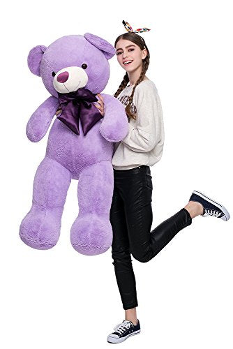 MaoGoLan Giant Big Teddy Bear 4 Feet 47 inch Life Size Tan Plush Bear Brown Stuffed Animal for Children Boyfriend