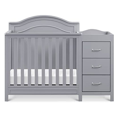 DaVinci Charlie 4-in-1 Convertible Mini Crib and Changer Combo in White, Greenguard Gold Certified