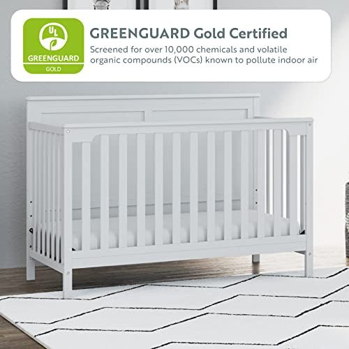 Storkcraft Alpine Changing Table (Black) – GREENGUARD Gold Certified Nursery Changing Table, Includes Water-Resistant Changing Pad, 2 Shelves for Nursery Storage and Organizing