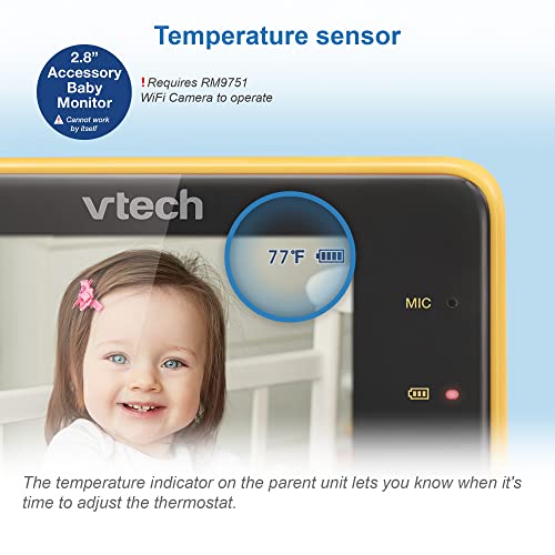 VTech RM9751 Yellow Daisy Smart Wi-Fi Baby Camera, iOS & Android Enabled, 1080p Full HD, Privacy Mode Cover, Night Light, Soothing Sounds & Lullabies, Two-way Intercom,Temperature Sensor, Night Vision