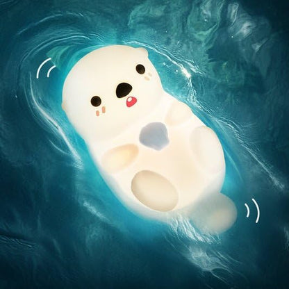 Huggwaii Squishy Axolotl Night Light for Kids – Dimmable Silicone Axolotl Lamp, 2025 Upgraded Baby Night Light, Rechargeable, 20H Battery Life, Sleep Aid Gift for Toddlers, Girls&Room Decor