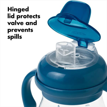 OXO Tot Transitions Soft Spout Sippy Cup with Removable Handles - 6 oz. - Blossom