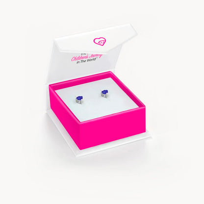925 Sterling Silver Girls CZ Heart Hypoallergenic Safety Screw Back Earrings - Adorable 5mm Heart Earrings for Young Girls - Great Jewelry for Everyday Wear for Toddlers to Teens