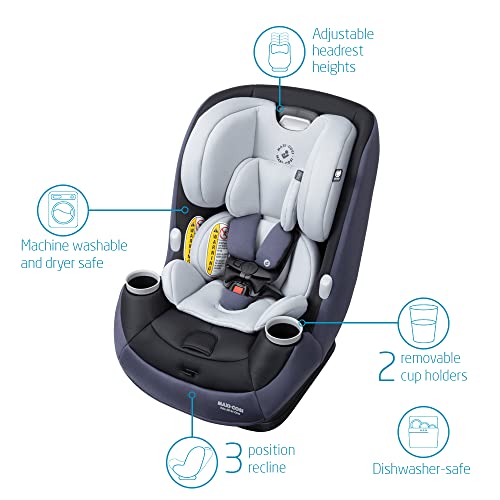 Maxi-Cosi Pria All-in-One Convertible Car Seat, Rear Facing Car Seat for Infants from 4-40 lbs, Forward Facing Car Seat up to 100 lbs in Booster Seat Mode, Rose Pink Sweater