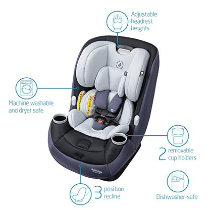 Maxi-Cosi Pria All-in-One Convertible Car Seat, Rear Facing Car Seat for Infants from 4-40 lbs, Forward Facing Car Seat up to 100 lbs in Booster Seat Mode, Rose Pink Sweater