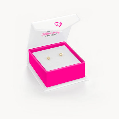 18k Yellow Gold Classic Ball Safety Screw Back Stud Earrings for Babies, Infants, Toddlers, and Little Girls 3mm-5mm - Traditional Plain Ball 18k Gold Stud Earrings for Baby Girls