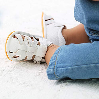 E-FAK Baby Boys Girls Summer Sandals Outdoor Beach Anti-Slip Rubber Soft Sole Newborn Toddler First Walker Shoes
