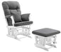 Angel Line Monterey Glider & Ottoman, Grey Finish - Grey Cushion