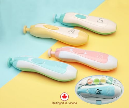 Baby Nail Trimmer 21 in 1, Usage Labeled Case & 13 Extra Replacement Tools, Royal Angels Baby Electric Nail File, Baby Nail Care, Nail Clipper Newborn Toddler Toes & Fingernails Nail Kit (Blue)