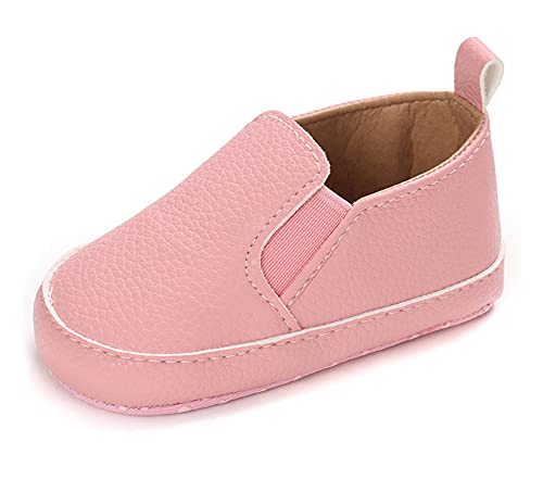 LONSOEN Baby Girls Boys Loafers Prewalker Dress Crib Shoes